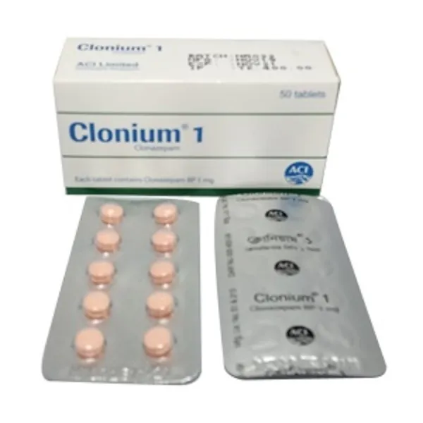 Tablet  Clonium 1mg (50 Pcs)